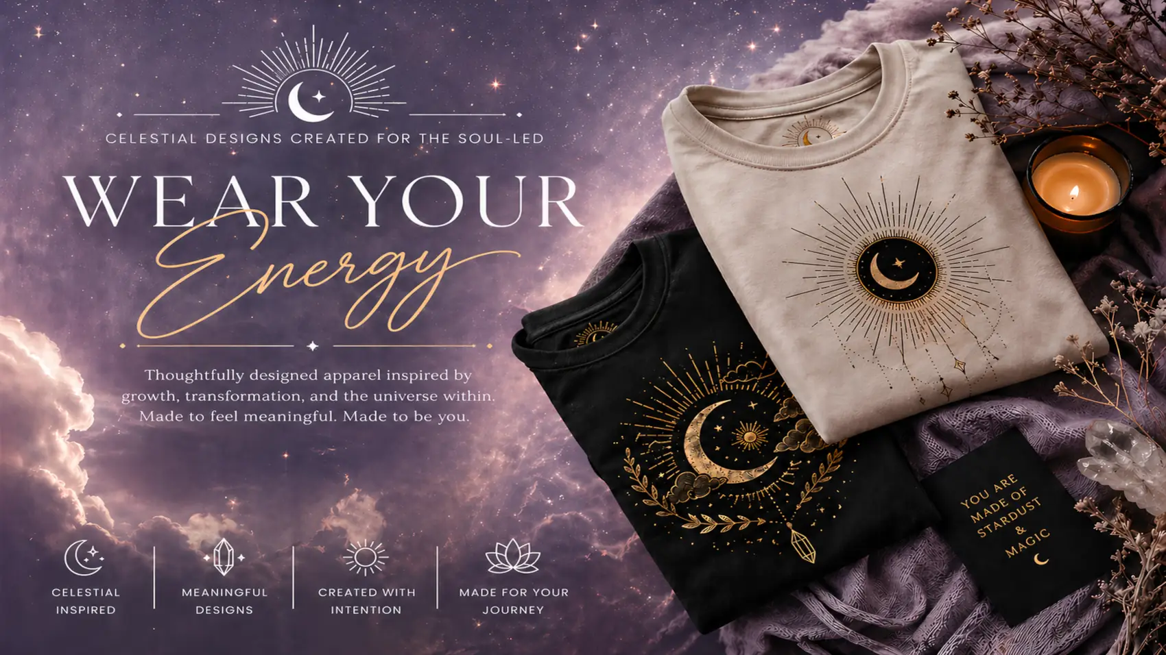 Wear Your Energy - Celestial Apparel by Mystic Moon Root