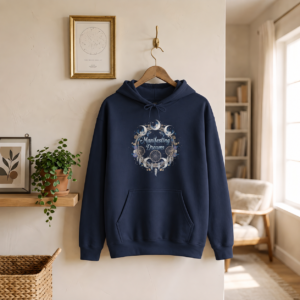 MANIFESTING DREAMS HOODIE (FRONT DESIGN) | Moon Phase Dreamcatcher Hoodie | Spiritual Manifestation Gift | Boho Celestial Sweatshirt