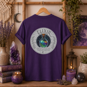 Elixir of Becoming Softstyle T-Shirt (Back Design) | Mystical Potion Graphic Tee | Mystic Moon Root