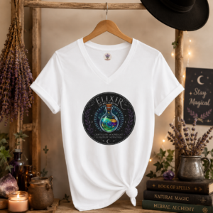 Elixir of Becoming - Bella+Canvas V-Neck Tee | Mystic Moon Root