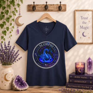 SCORPIO Astro Alignment Zodiac V-Neck Shirt | Bella + Canvas 3005 Women's Astrology Tee | Celestial Zodiac Sign T-Shirt | Mystic Moon Root