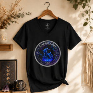 CAPRICORN Astro Alignment Zodiac V-Neck Shirt | Mystic Moon Root