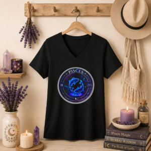 PISCES Astro Alignment Zodiac V-Neck Shirt | Mystic Moon Root