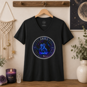 ARIES Astro Alignment Zodiac V-Neck Shirt | Mystic Moon Root