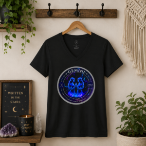 GEMINI Astro Alignment Zodiac V-Neck Shirt | Mystic Moon Root
