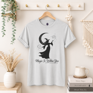 Enchantress of the Night – Celestial Moon Bella + Canvas 3001 T-shirt | Mystic Moon Root