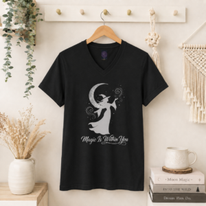 Enchantress of the Night Bella Canvas 3005 V-Neck T-Shirt | Mystic Moon Root
