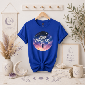 Keep Dreaming Celestial T-Shirt (MASCULINE) | Inspirational Moon & Stars Tee | Mystic Moon Root