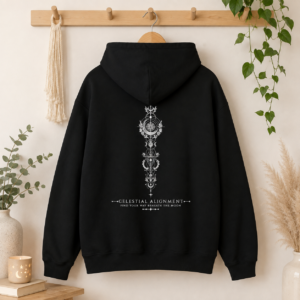 Celestial Alignment Moon Phase Hoodie (Back Design) | Celestial Spiritual Hoodie | Mystic Moon Root