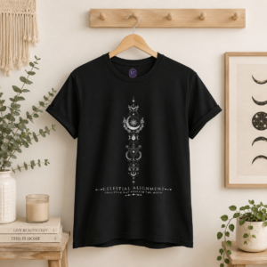 Celestial Alignment Moon Phase T-Shirt | Celestial Graphic Tee | Celestial Pumpkin Tee