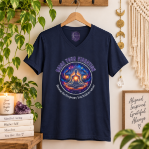Raise Your Vibration V-Neck T-Shirt | Manifestation & Positive Energy Tee