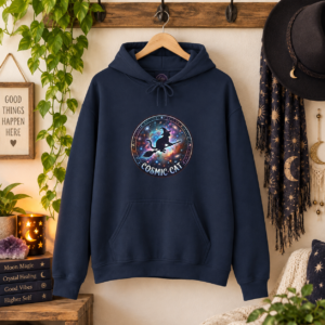 Cosmic Cat Hoodie | Celestial Witchy Cat Pullover
